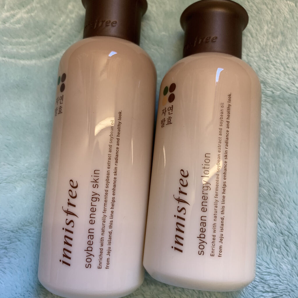 innisfree ソイビーンエネルギースキンのクチコミ「innisfreeソイビーンエネルギースキンとソイビーンエネルギーローションです。


🖤商品.....」（1枚目）