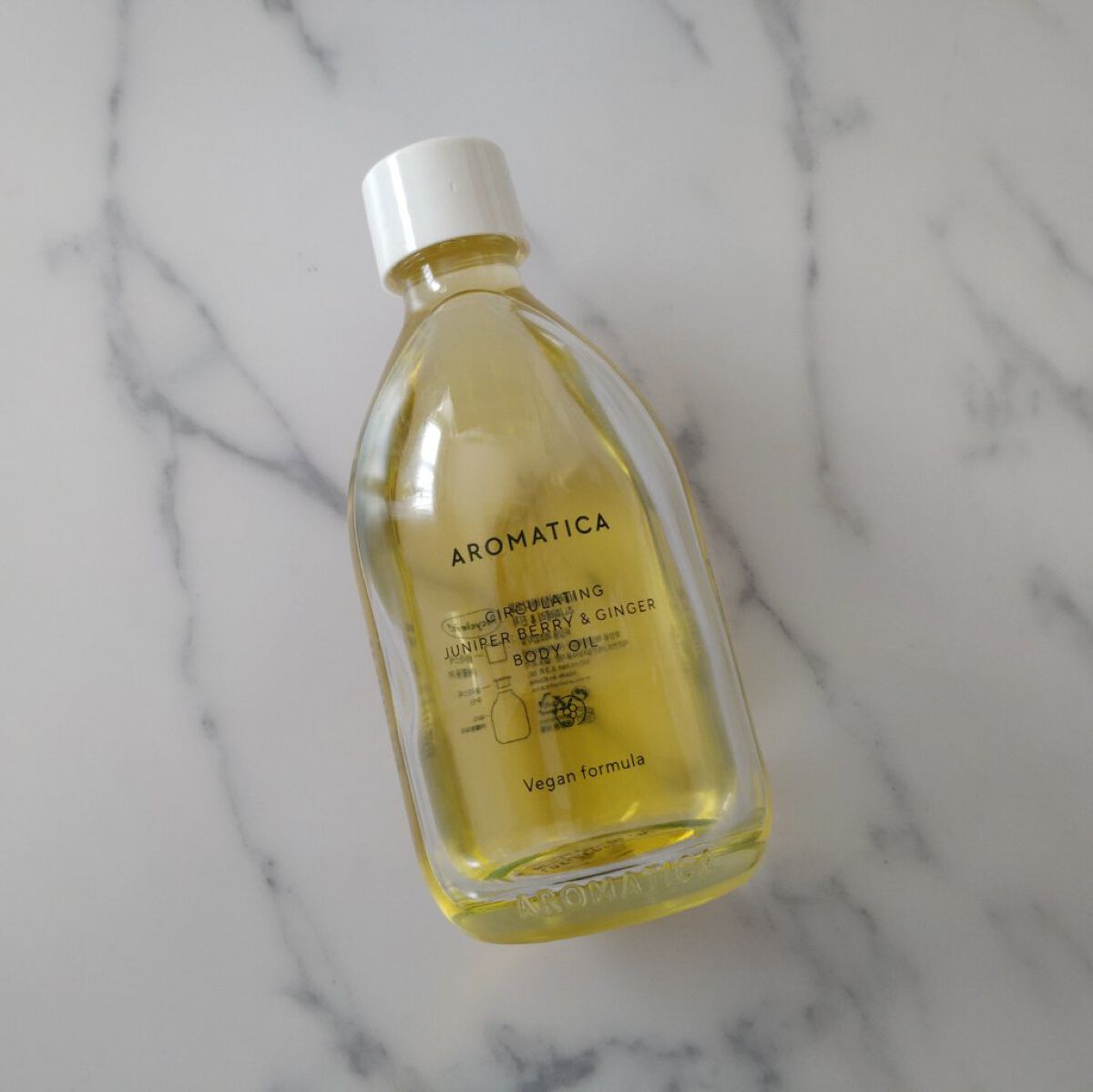 オーガニックボディーオイル ‐サーキュレイティング ボディオイル ジュニパーベリー&ジンジャー/AROMATICA/ボディオイルを使ったクチコミ（1枚目）