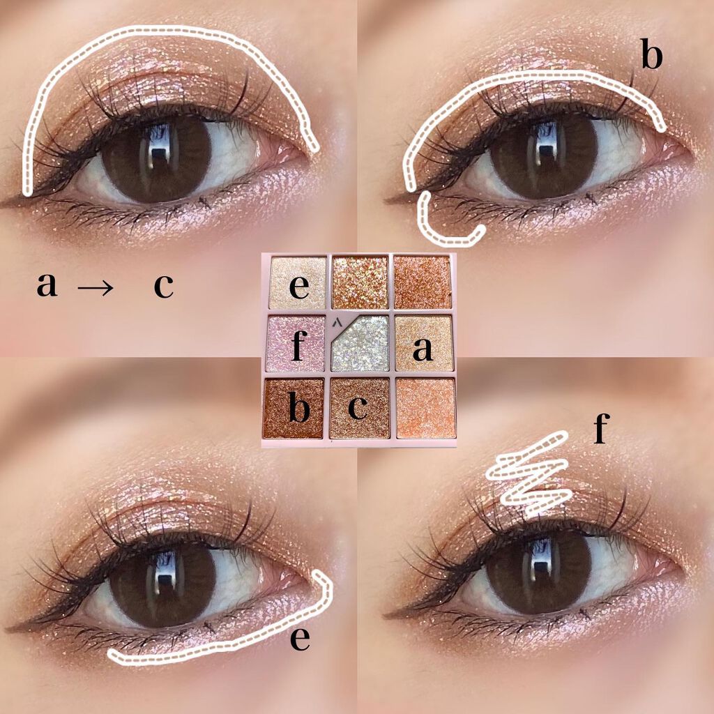 グリッターペディアアイパレット/unleashia/アイシャドウパレットを使ったクチコミ(3枚目)