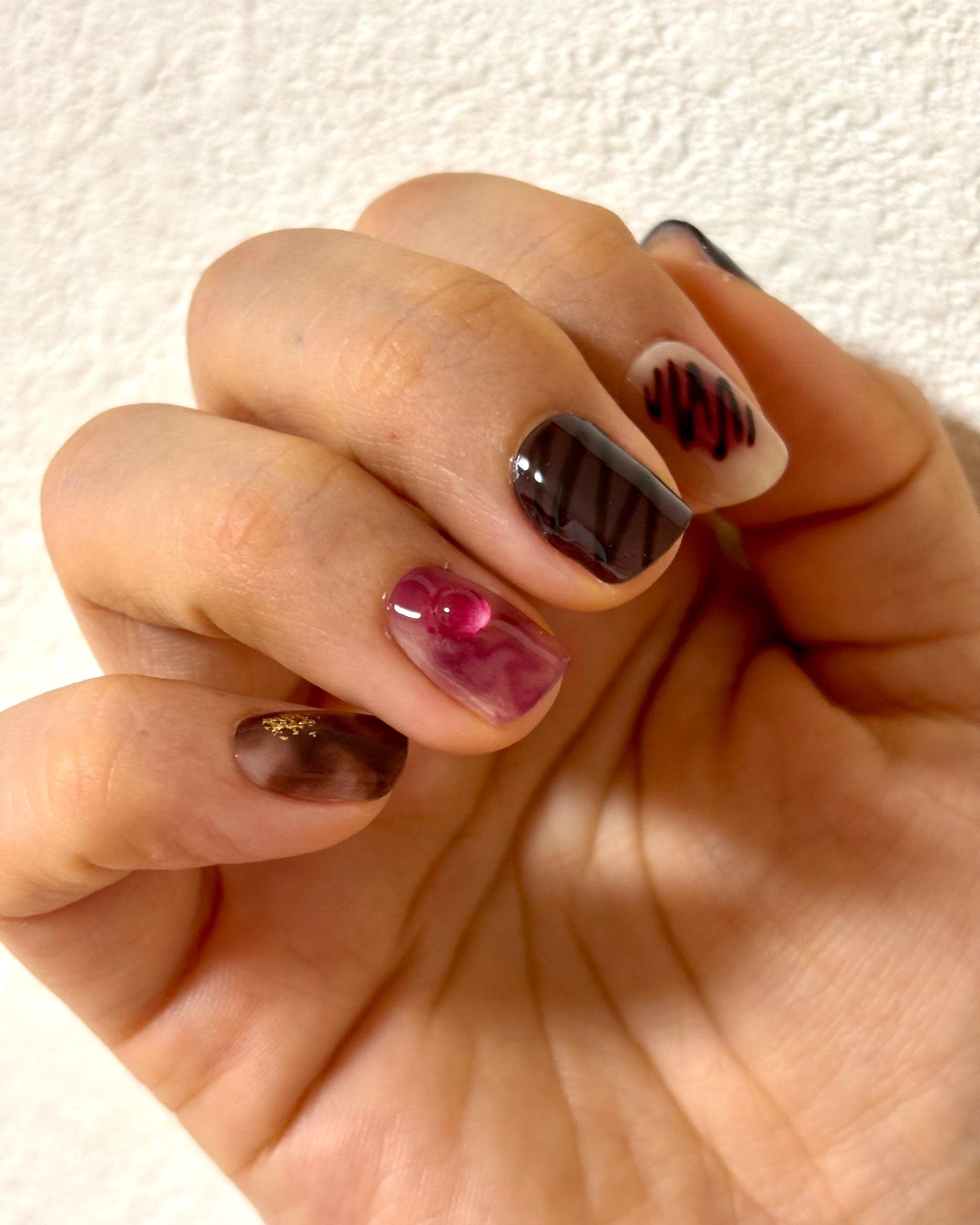 セミキュアジェルネイル(ハンド)/ohora/ネイルシールを使ったクチコミ(4枚目)