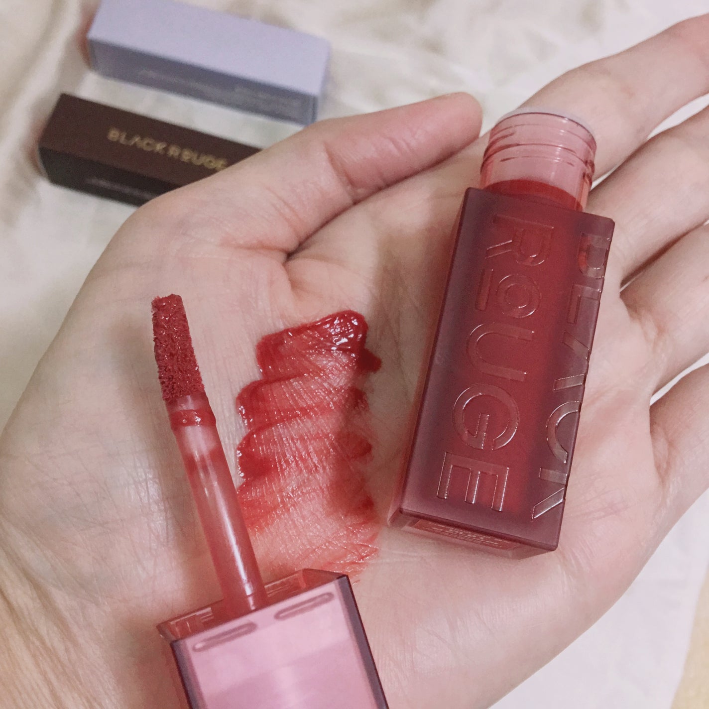 ダブルレイヤー オーバーベルベット/BLACK ROUGE/口紅を使ったクチコミ(2枚目)