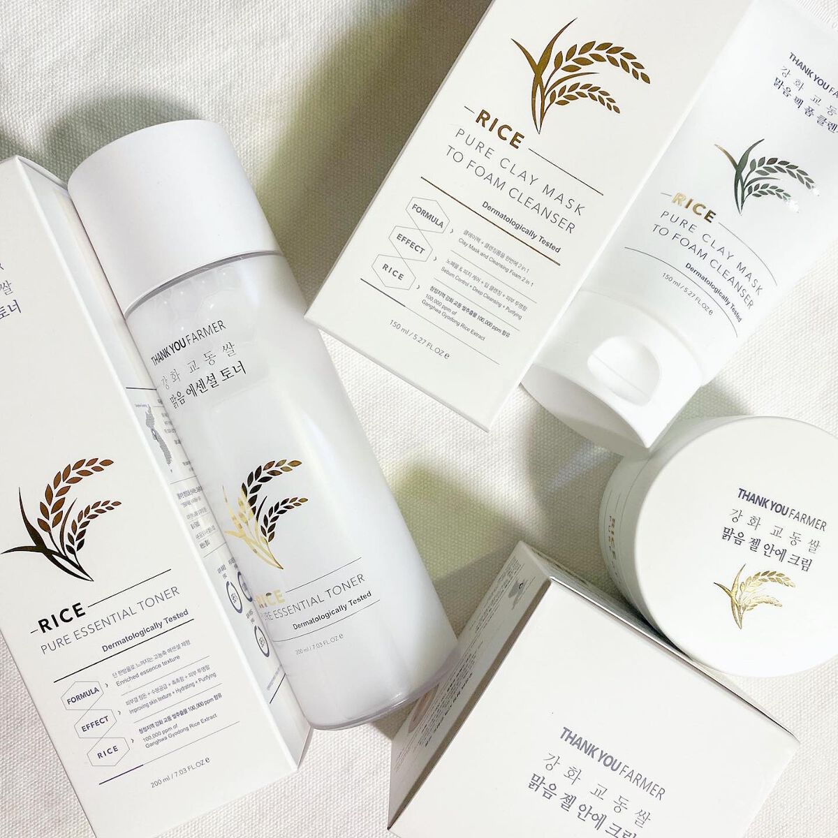 ライスピュアジェル＆クリーム/THANK YOU FARMER/フェイスクリームを使ったクチコミ（1枚目）