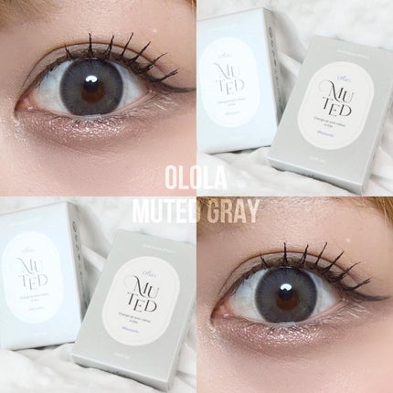 ミューテッド 01 グレー/OLOLA/カラーコンタクトレンズを使ったクチコミ(1枚目)