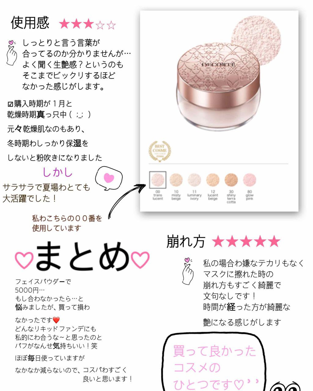 フェイスパウダー/DECORTÉ/ルースパウダーを使ったクチコミ（2枚目）