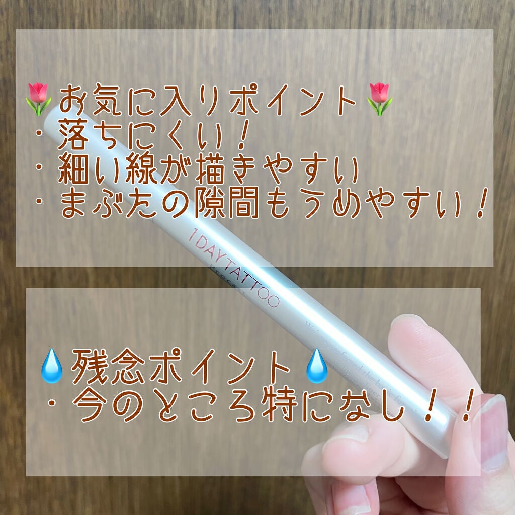 1DAY TATTOO プロキャスト ザ・アイライナー/K-パレット/リキッドアイライナーを使ったクチコミ(4枚目)
