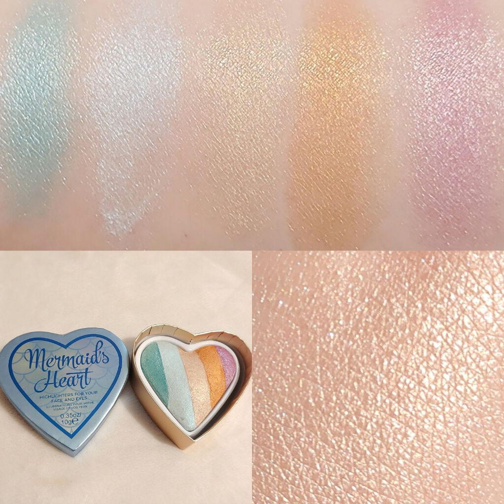 ハートハイライター マーメイドハート/MAKEUP REVOLUTION/パウダーハイライトを使ったクチコミ(2枚目)
