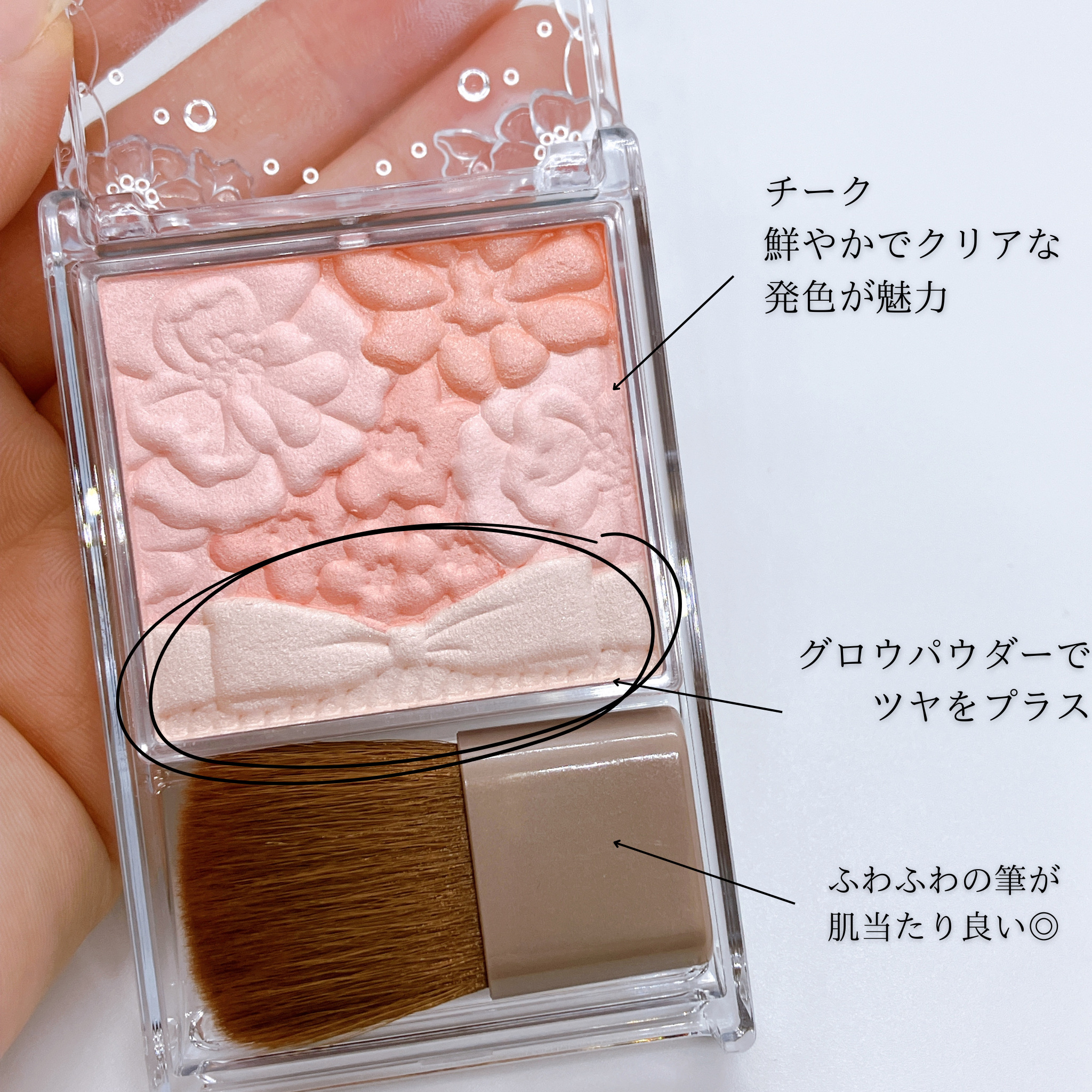 グロウフルールチークス/キャンメイク/パウダーチークを使ったクチコミ（3枚目）