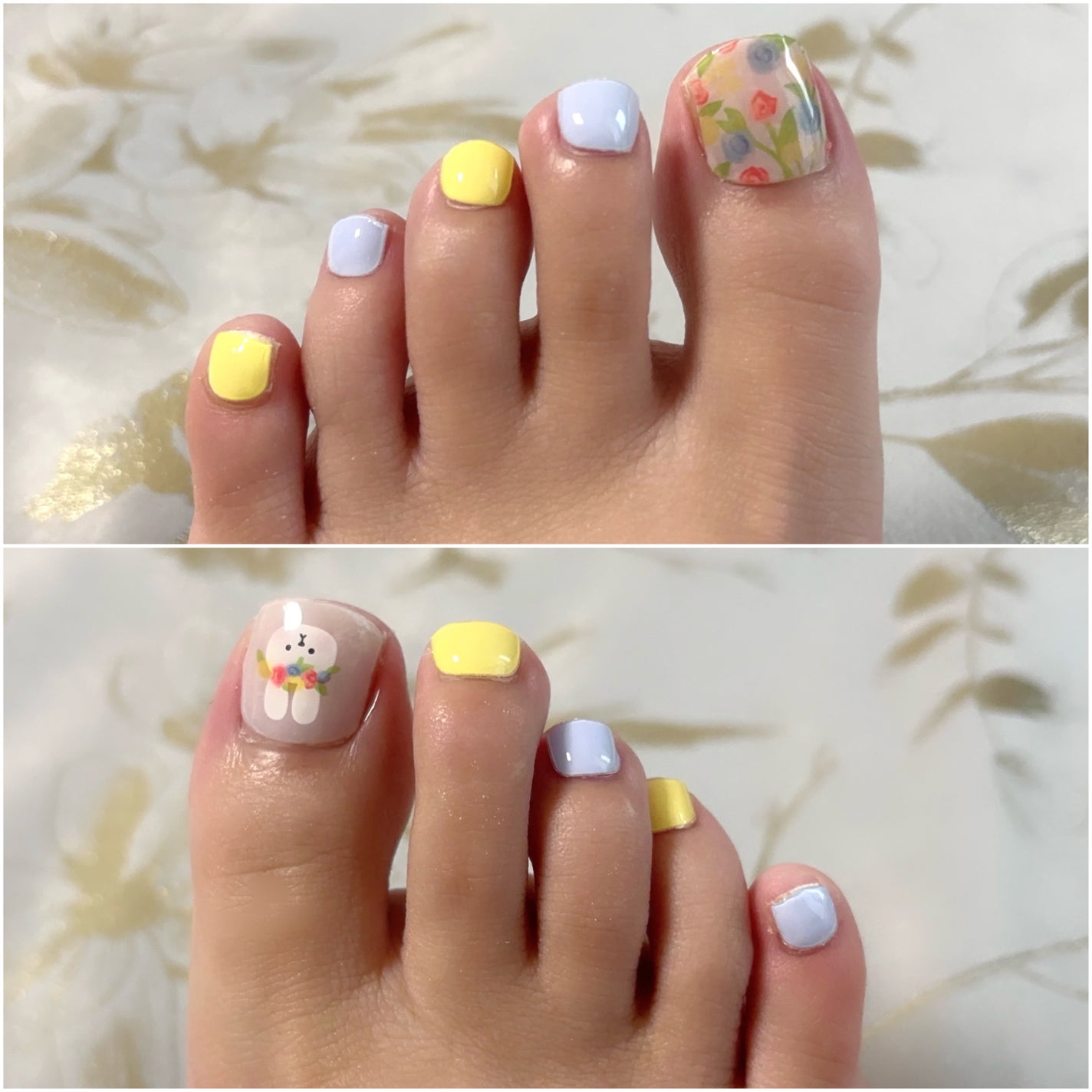 セミキュアジェルネイル(ペディキュア)/ohora/ネイルシールを使ったクチコミ(3枚目)