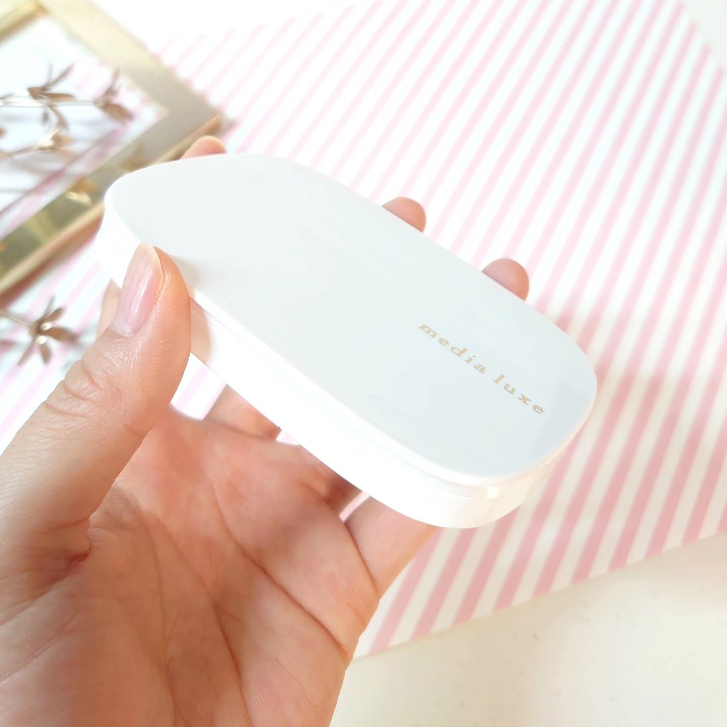 パウダーファンデーション/media luxe/パウダーファンデーションを使ったクチコミ(5枚目)