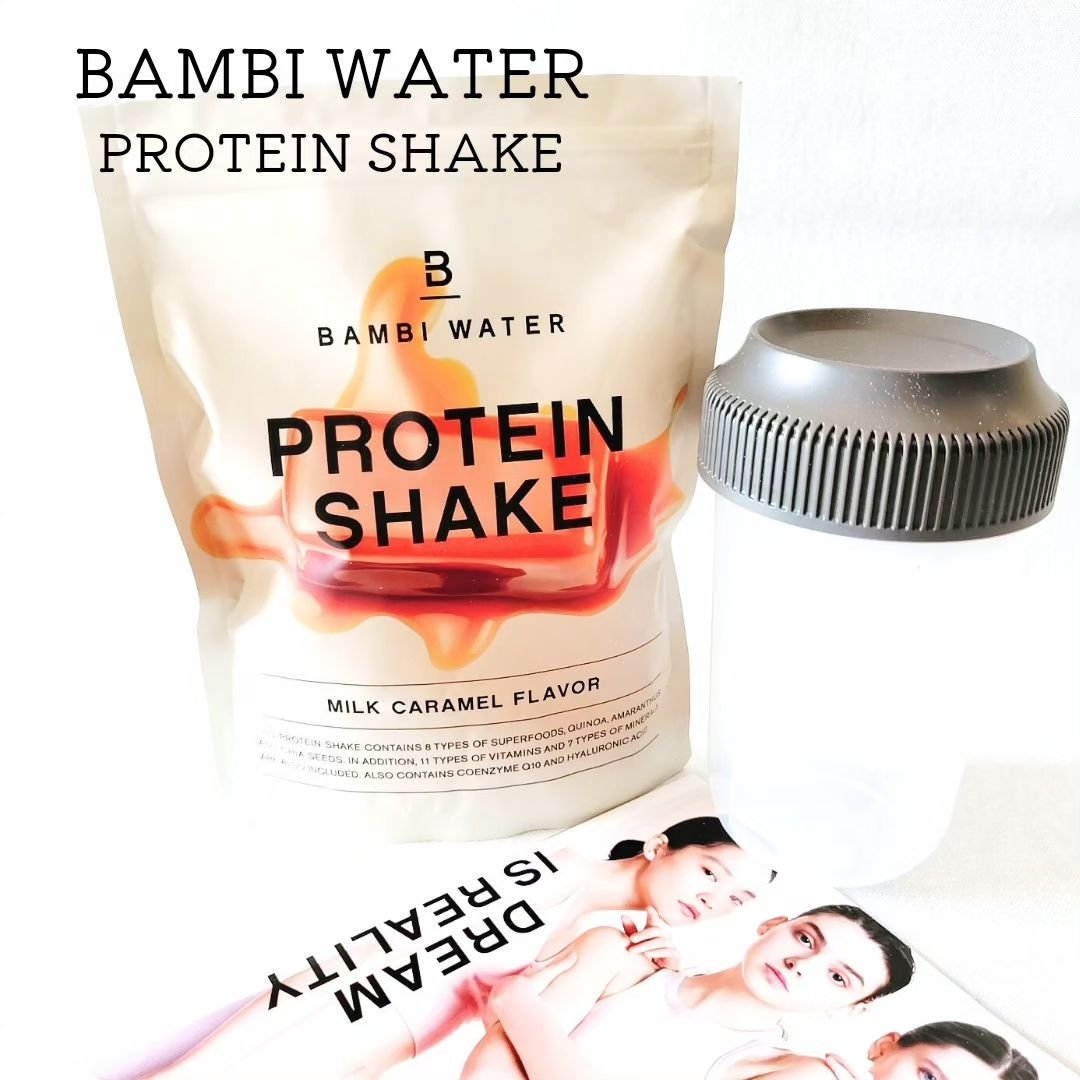 プロテインシェイク ミルクキャラメル/BAMBI WATER/その他プロテインを使ったクチコミ（1枚目）