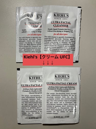 Kiehl's キールズ クレンザー UFCのクチコミ「Kiehl's【クリーム UFC】🩶友達へのギフトを購入した時に、サンプラーを頂きました！

.....」（1枚目）