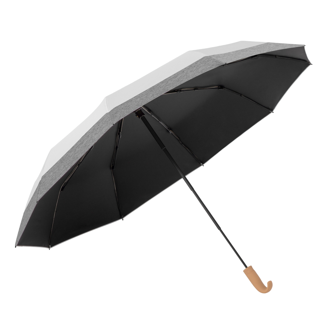 solshade020　4段折日傘 ホワイト杢グレー