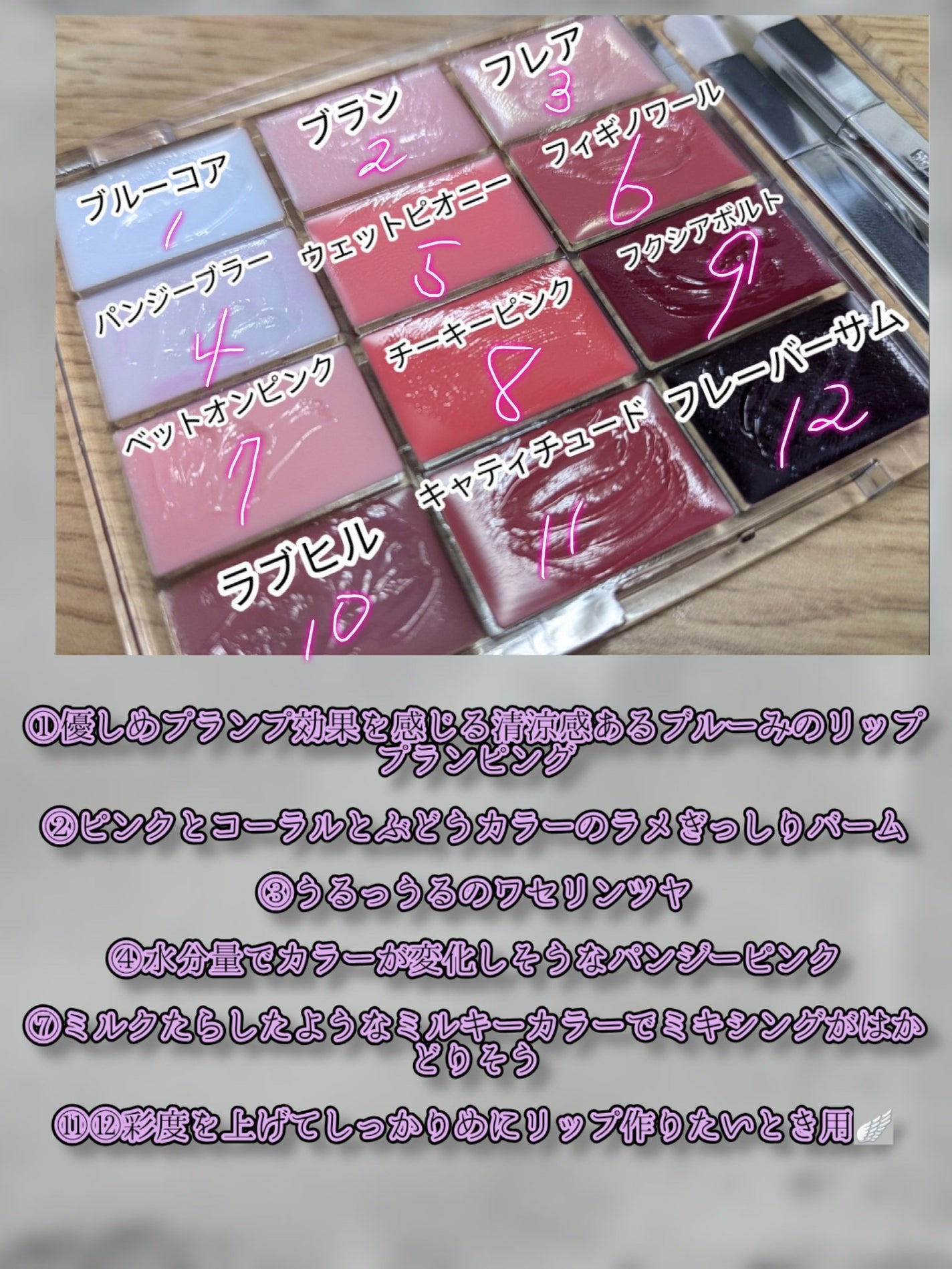 ソフトカラーリングリップパレット/wakemake/口紅を使ったクチコミ(6枚目)