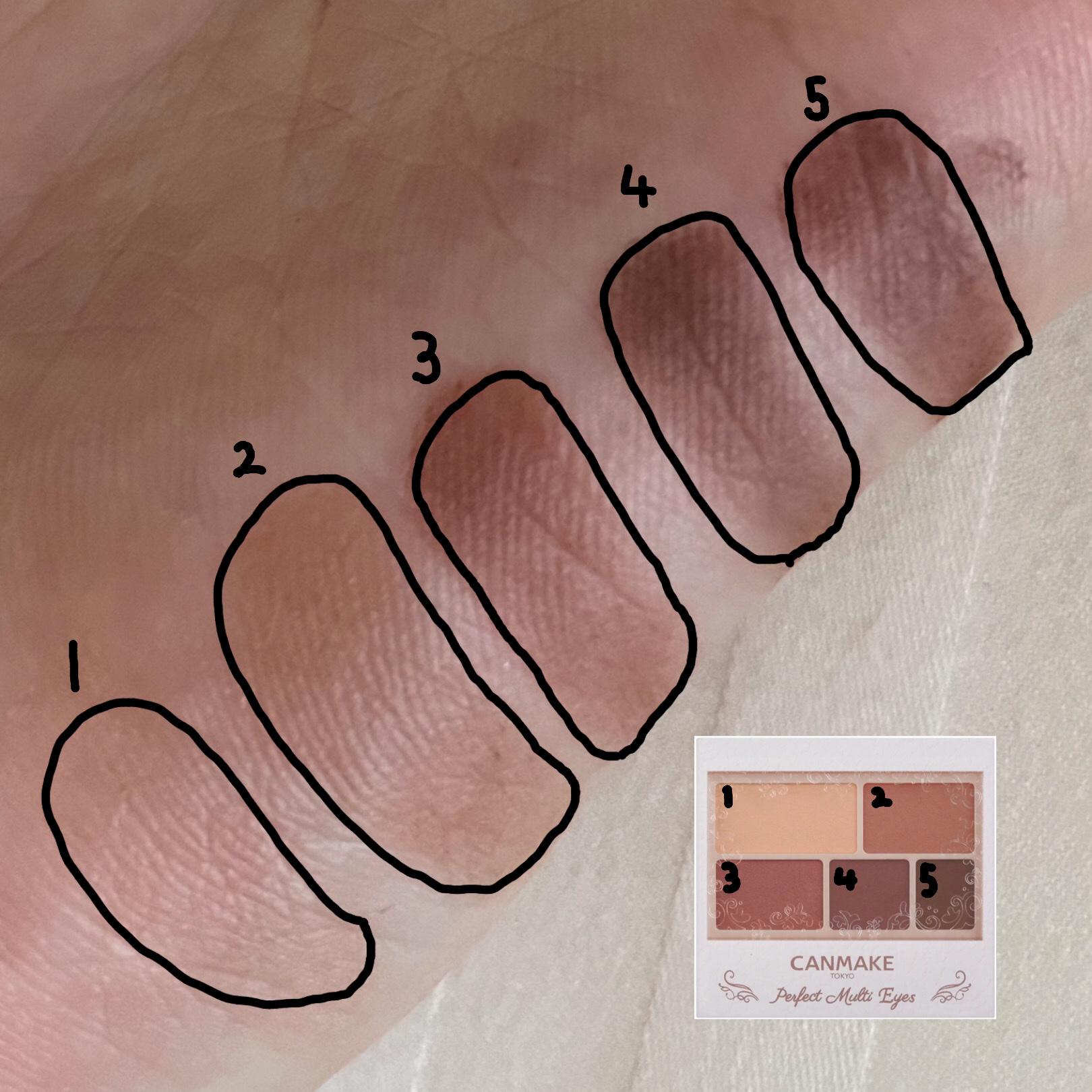 パーフェクトマルチアイズ/キャンメイク/アイシャドウパレットを使ったクチコミ（2枚目）