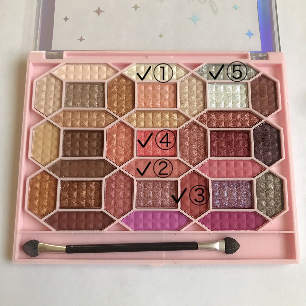 33色プロアイシャドウパレット/Dolly Angel/アイシャドウパレットを使ったクチコミ(4枚目)