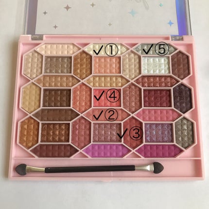 33色プロアイシャドウパレット/Dolly Angel/アイシャドウパレットを使ったクチコミ(4枚目)