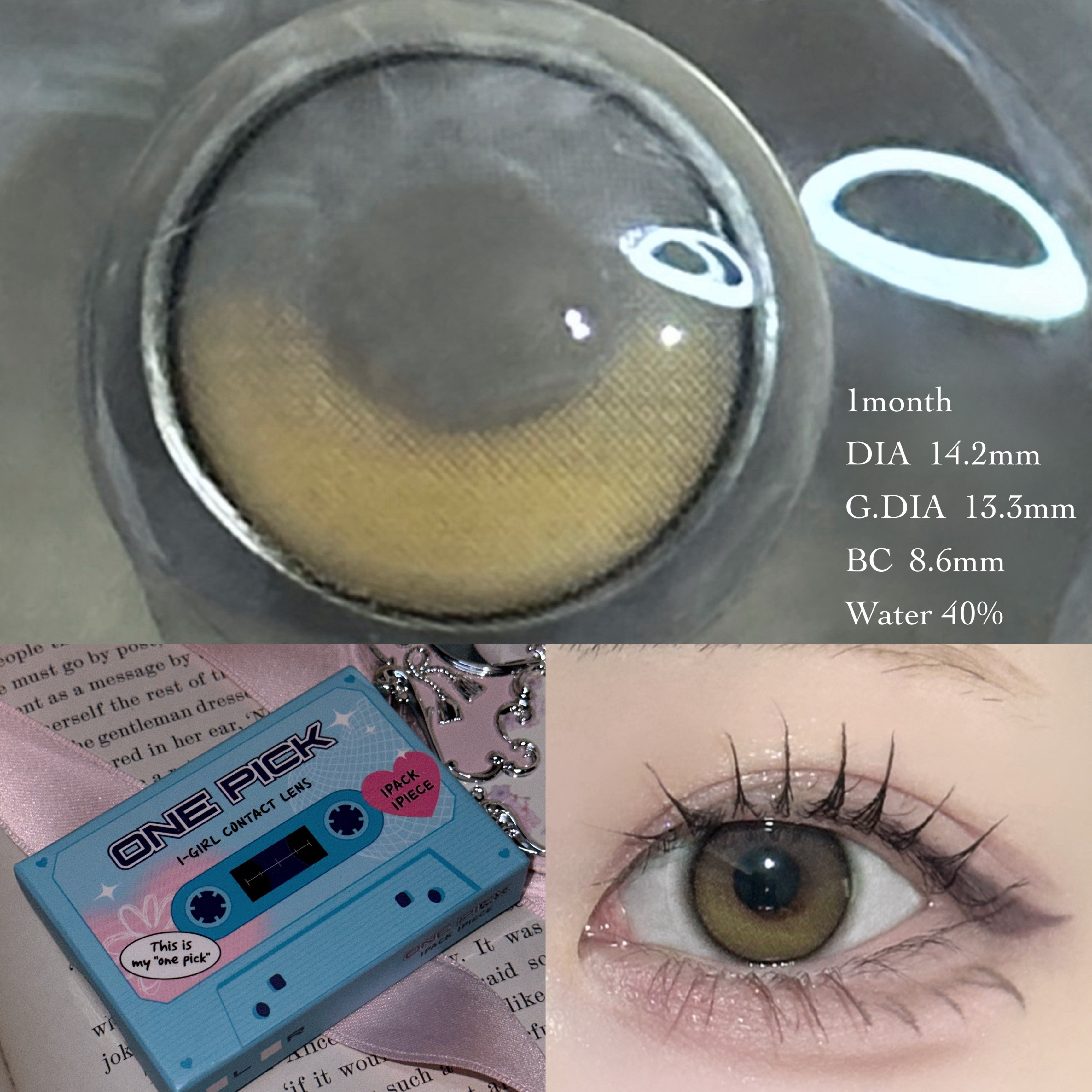 ONE PICK/蜜のレンズ/１ヶ月（１MONTH）カラコンを使ったクチコミ（3枚目）