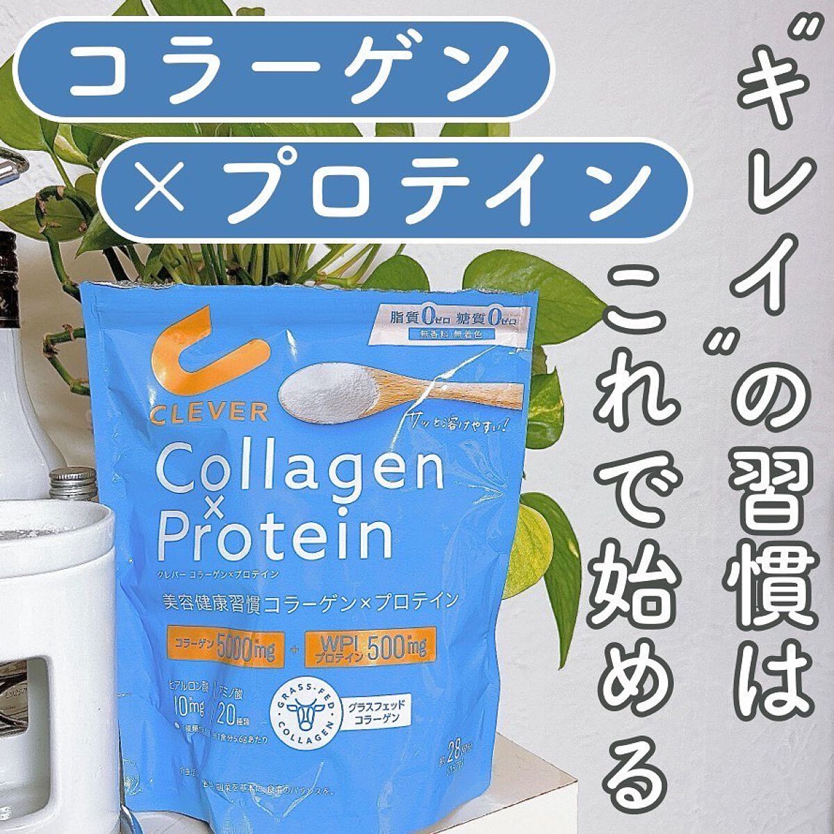 コラーゲン×プロテイン/クレバー/その他プロテインを使ったクチコミ（1枚目）