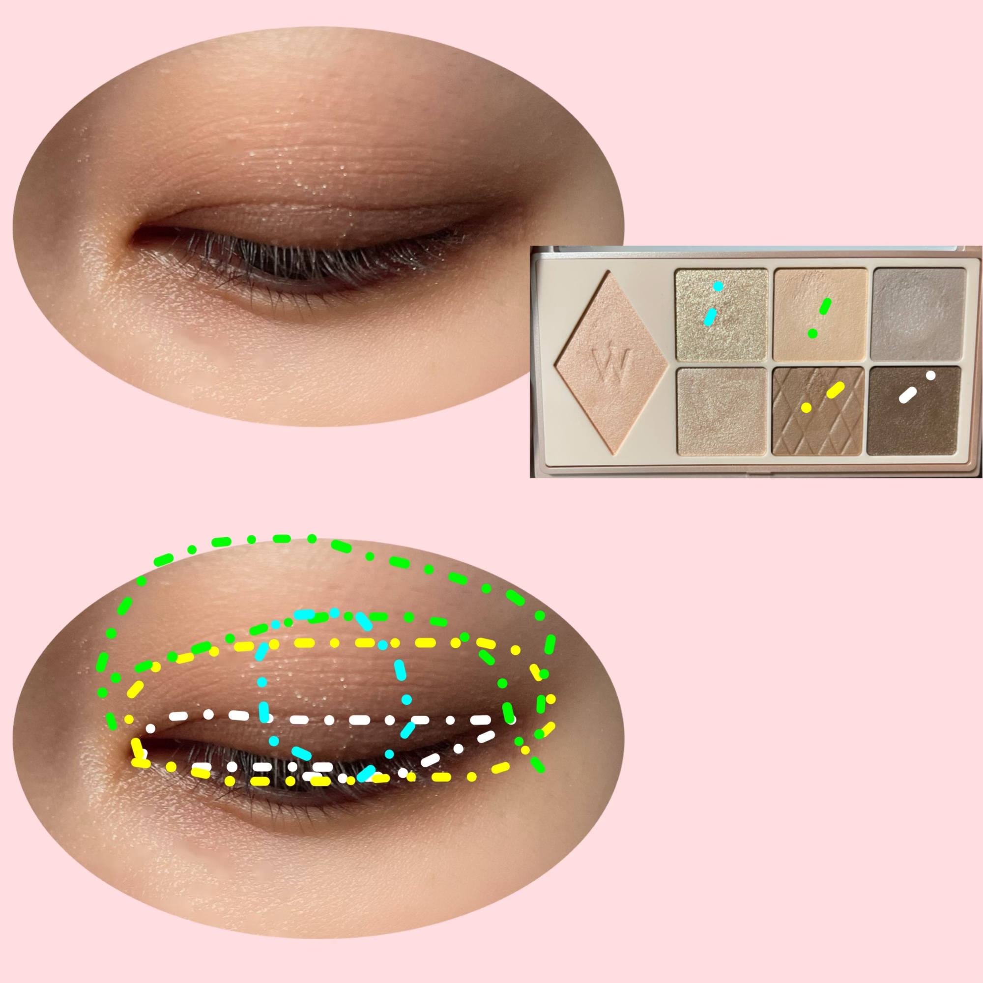 ウォンジョンヨ Ｗ デイリームードアップパレット /Wonjungyo/アイシャドウパレットを使ったクチコミ（3枚目）