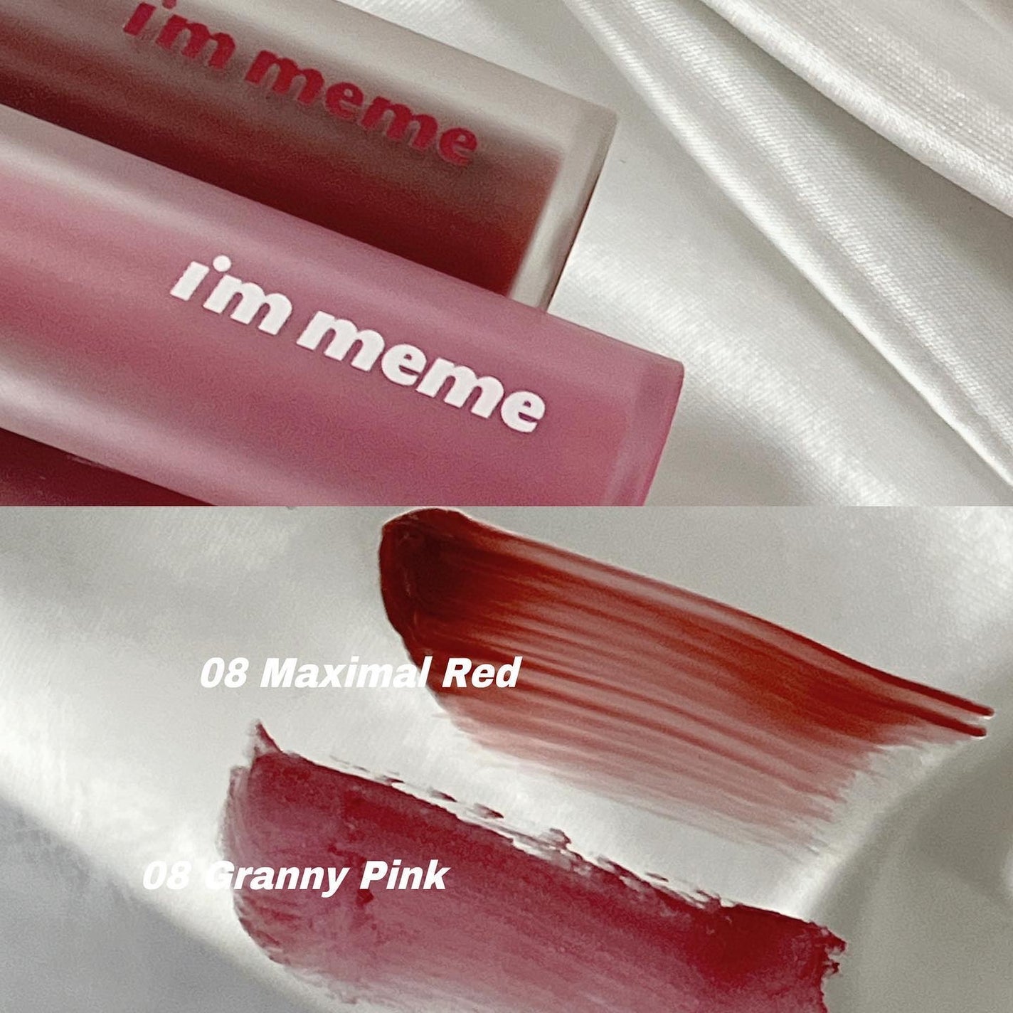 リップシルエットマットベルベットティント/i’m meme/リップティントを使ったクチコミ(3枚目)