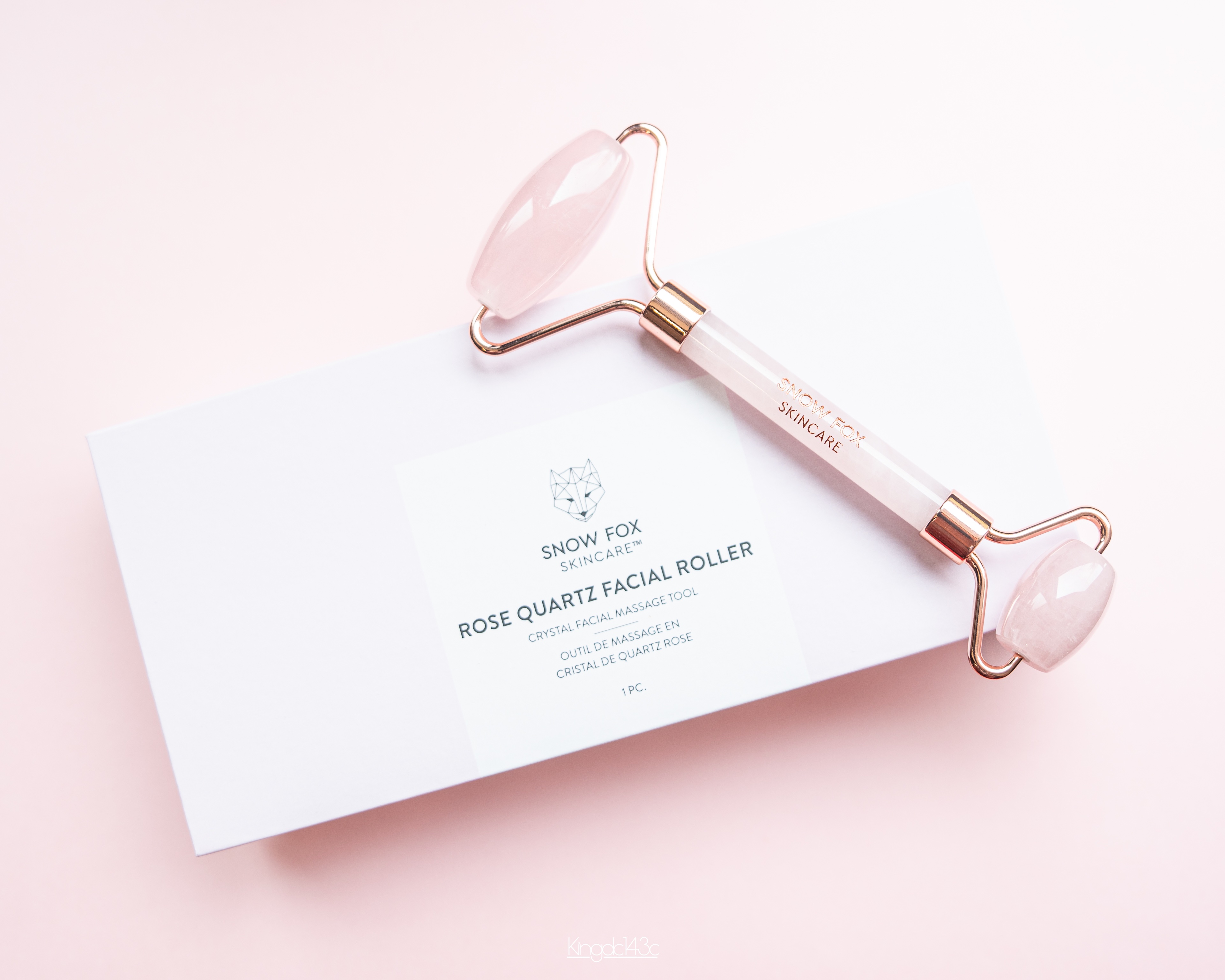 ローズ クォーツ フェイシャル ローラー/SNOW FOX SKINCARE/その他スキンケアグッズを使ったクチコミ（1枚目）