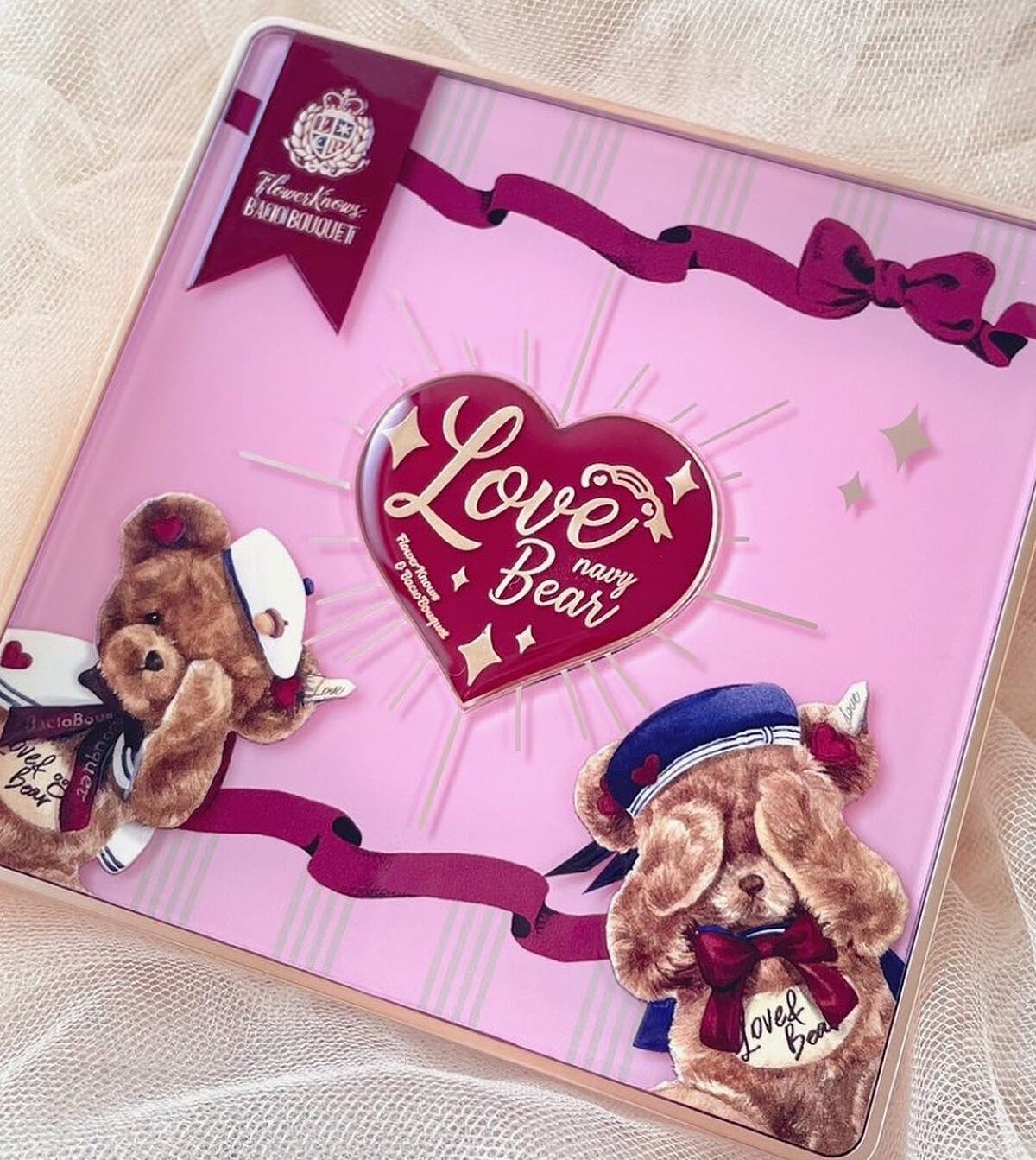 Love Bear 9色 アイシャドウパレット ストロベリーミルク/FlowerKnows/アイシャドウパレットを使ったクチコミ（2枚目）