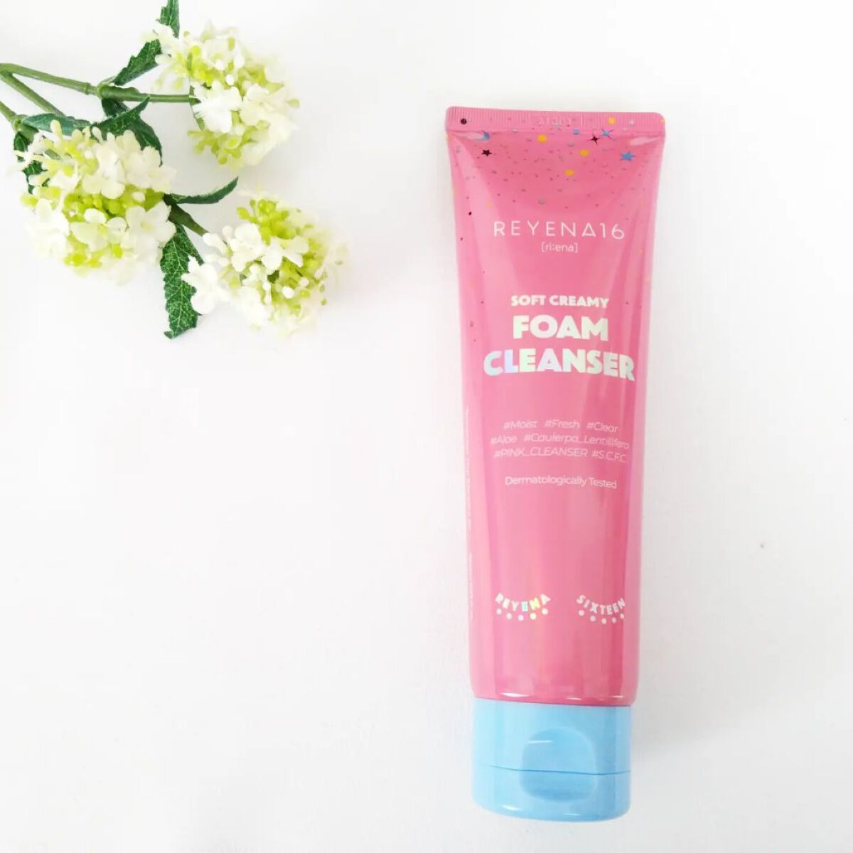 REYENA16 ソフト クリーミー フォーム クレンザーのクチコミ「敏感肌さんにもおすすめの洗顔料です。
手持ちの泡立てネットで、
ふんわり優しいんだけど、決めの.....」（1枚目）