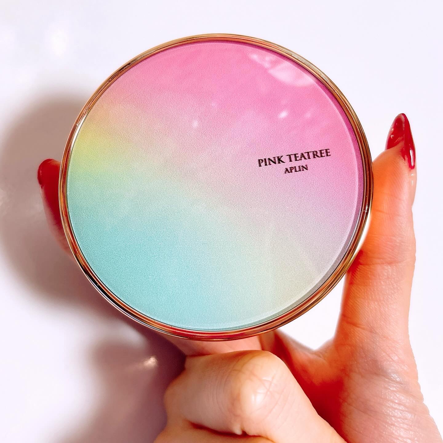 ピンクティーツリーカバークッション 17号 ポーセリンベージュ/APLIN/クッションファンデーションを使ったクチコミ（3枚目）