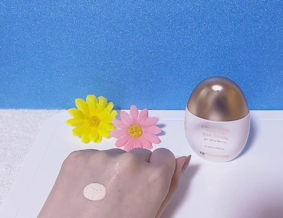 グルタチオントーンアップサンセラム/DEWASSOME/日焼け止めクリームを使ったクチコミ(4枚目)