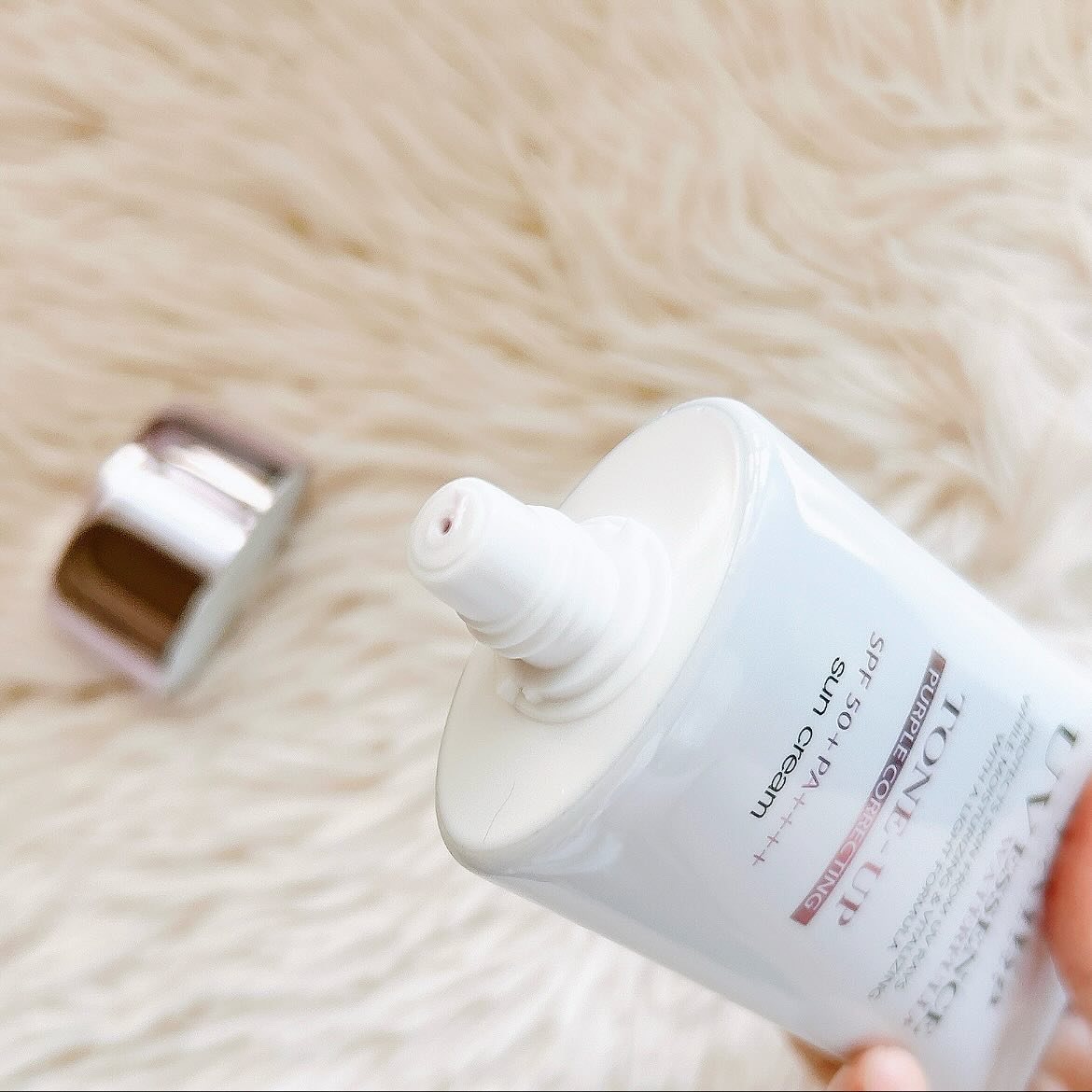 ダルバ ウォータフル トーンアップ サンクリーム(パープル)/ダルバ/日焼け止めクリームを使ったクチコミ（2枚目）