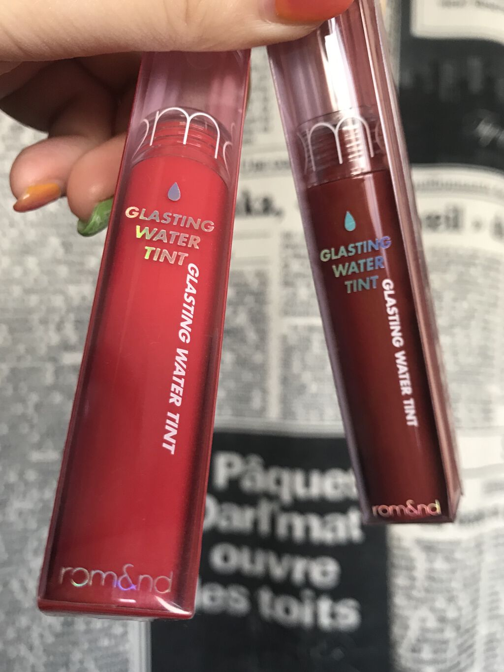 グラスティングウォーターティント/rom&nd/リップティントを使ったクチコミ（2枚目）