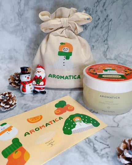 オレンジクレンジングシャーベット/AROMATICA/クレンジングバームを使ったクチコミ(3枚目)