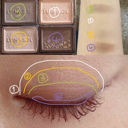 セレクション・ドゥ・ショコラアイズ/LUNASOL/アイシャドウパレットを使ったクチコミ(3枚目)