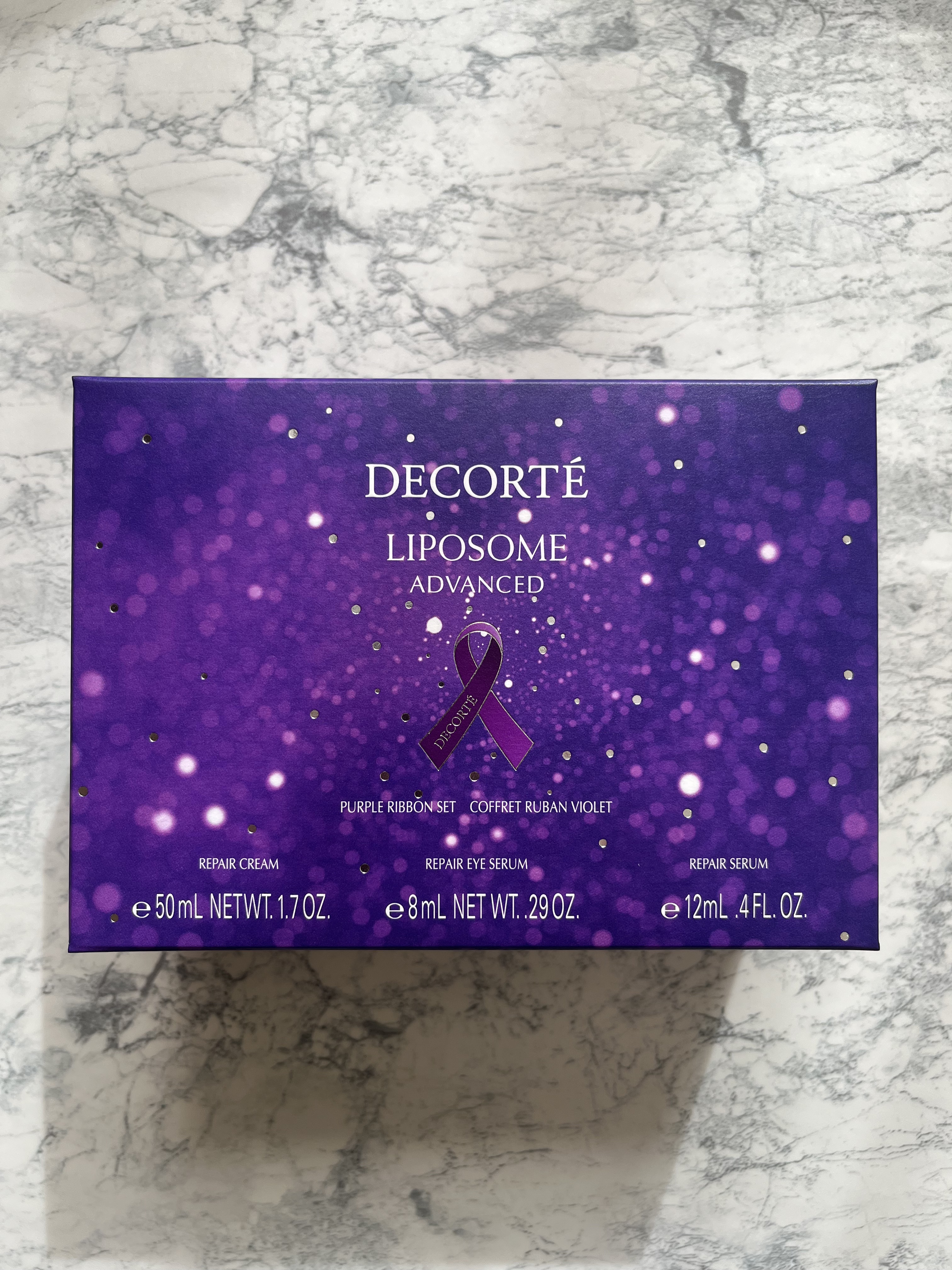 コスメデコルテ リポソーム アドバンスト リペアクリーム パープルリボン セット 2024/DECORTÉ/スキンケアキットを使ったクチコミ（2枚目）