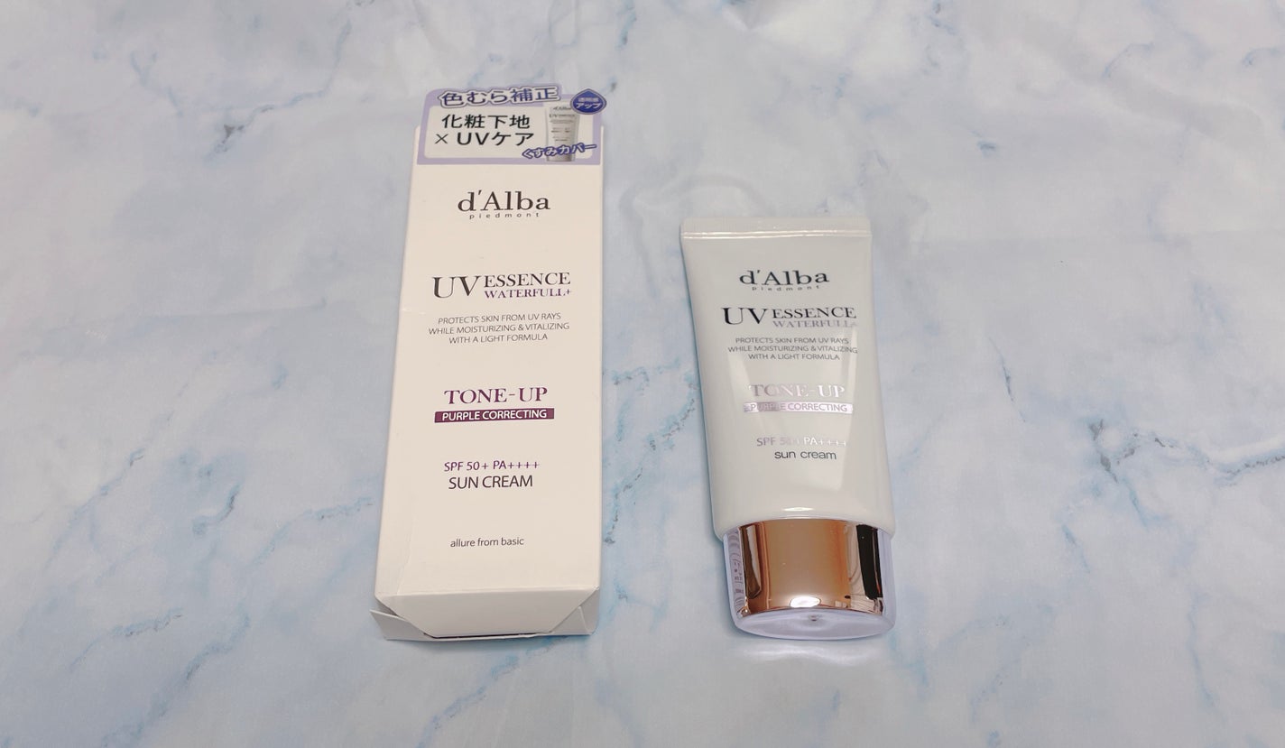 ダルバ ウォータフル トーンアップ サンクリーム(パープル)/ダルバ/日焼け止めクリームを使ったクチコミ(1枚目)