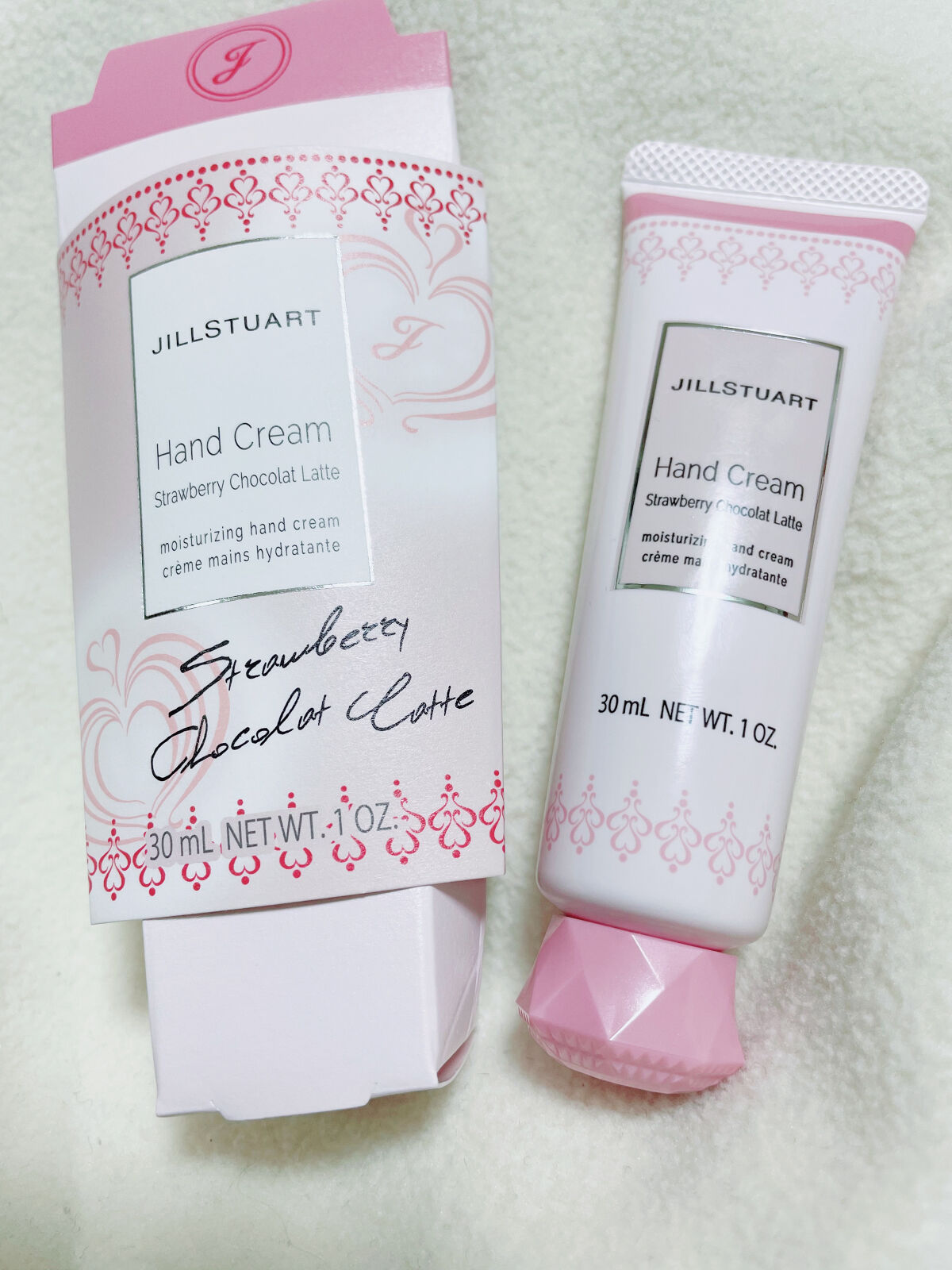 ハンドクリーム ストロベリー ショコララテ/JILL STUART/ハンドクリームを使ったクチコミ（1枚目）