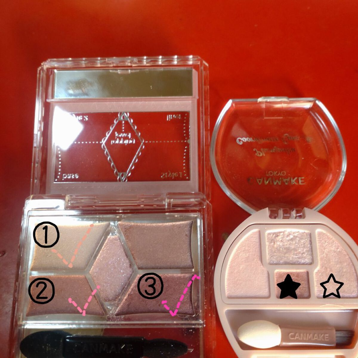 【旧品】パーフェクトスタイリストアイズ/キャンメイク/アイシャドウパレットを使ったクチコミ（2枚目）