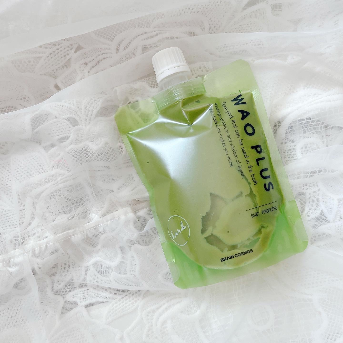 skinmarche WAOPLUS ハートリーフマグワートブースターマスク/ブレーンコスモス/洗い流すパック・マスクを使ったクチコミ（1枚目）
