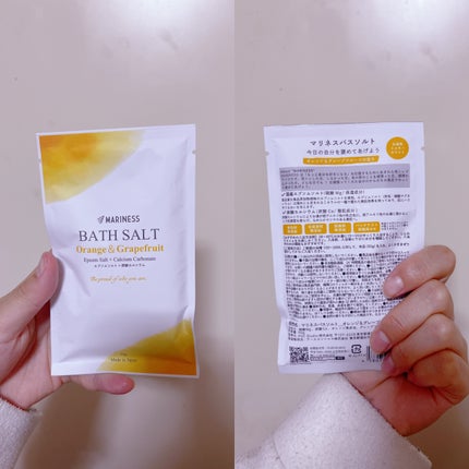 バスソルト オレンジ&グレープフルーツ/mariness/無機塩系入浴剤を使ったクチコミ(1枚目)