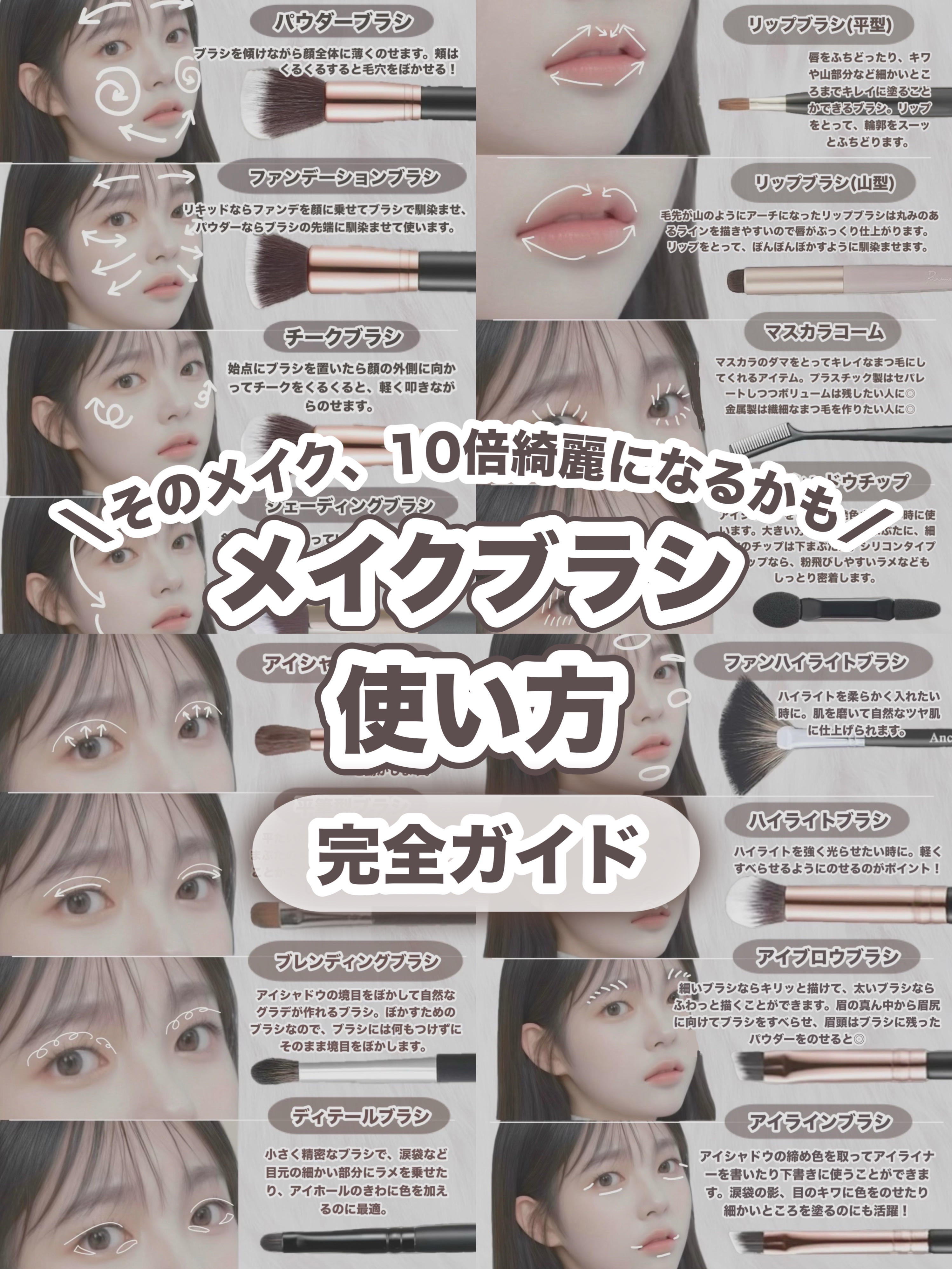 貴族のゴールド メイクブラシ11本セット 化粧ポーチ付き/SIXPLUS/メイクブラシを使ったクチコミ（1枚目）