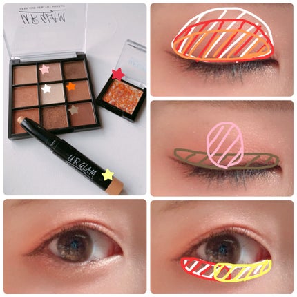 UR GLAM BLOOMING EYE COLOR PALETTE/U R GLAM/アイシャドウパレットを使ったクチコミ(3枚目)