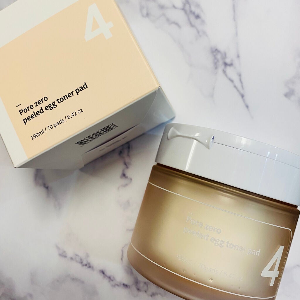 4番 毛穴ゼロたまご肌トナーパッド/numbuzin/トナーパッドを使ったクチコミ(7枚目)