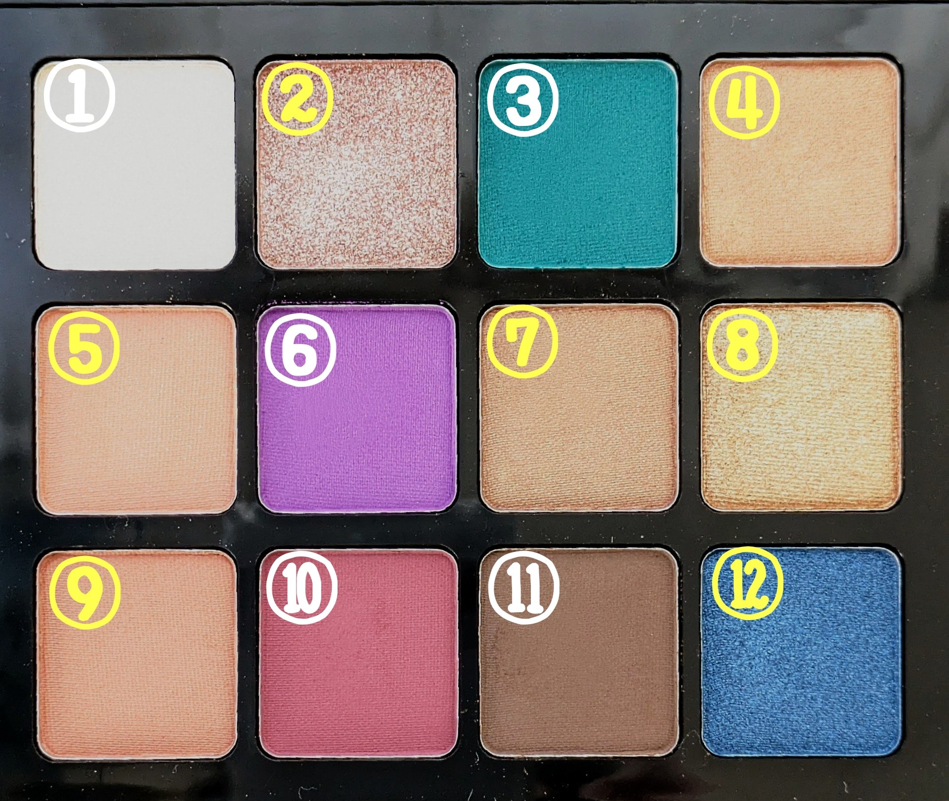 トゥエルブカラー アイシャドウ/LionWell（ライオンウェル）/アイシャドウパレットを使ったクチコミ（2枚目）