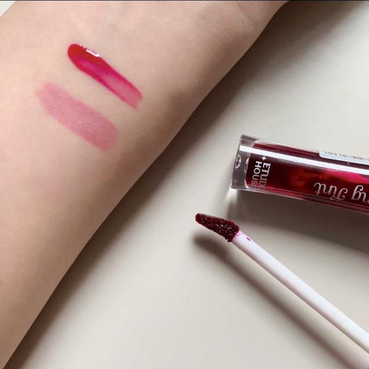 ディアダーリン ウォータージェルティント/ETUDE/リップティントを使ったクチコミ(2枚目)