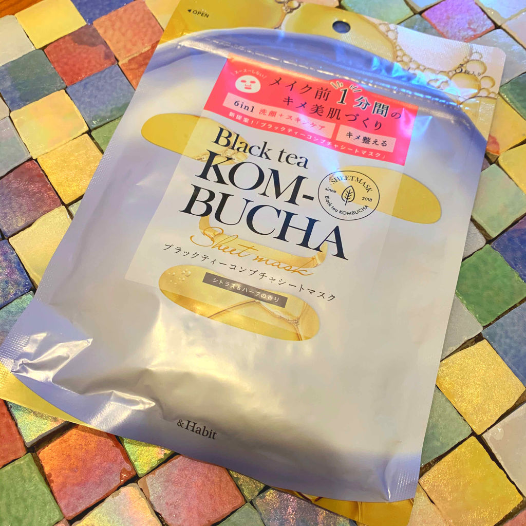 ブラックティーコンブチャシートマスク/&Habit/シートマスク・パックを使ったクチコミ（1枚目）