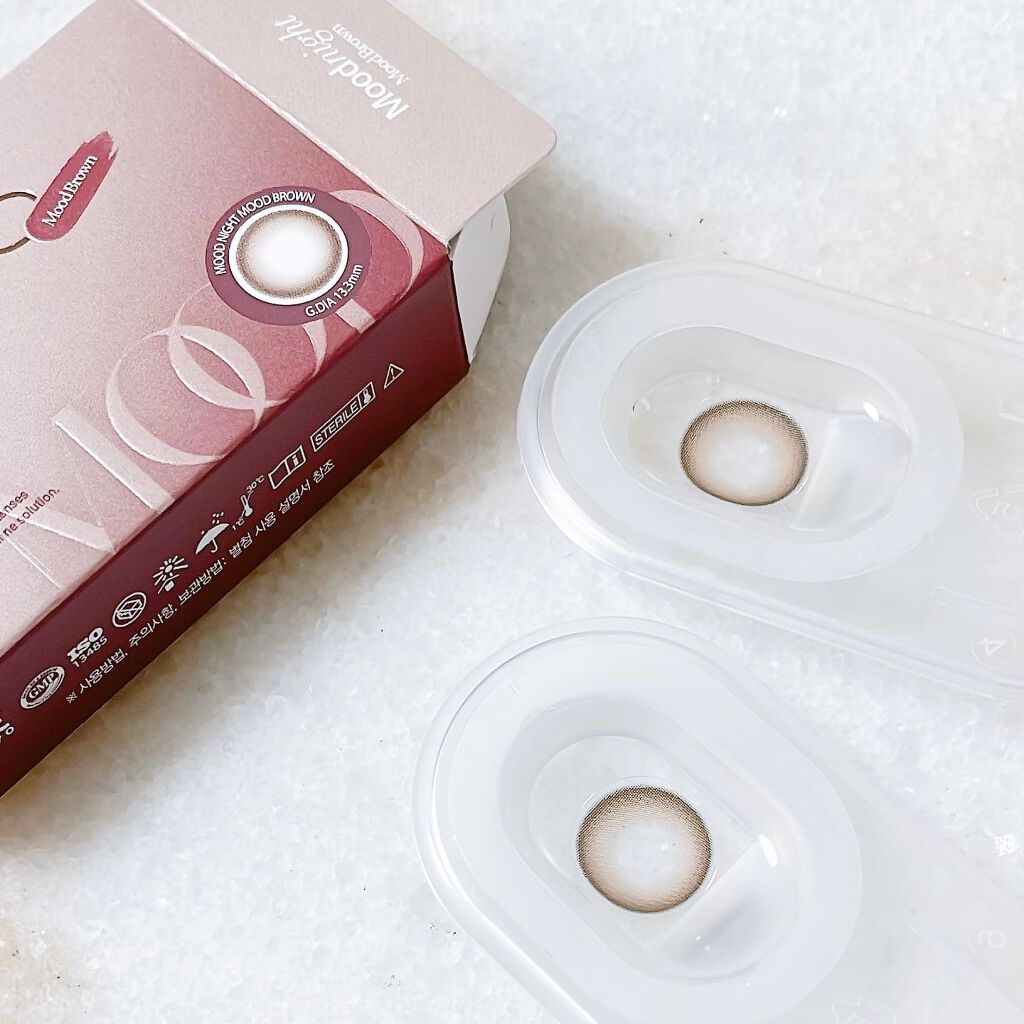 Moodnight 1Month ブラウン/OLENS/カラーコンタクトレンズを使ったクチコミ（2枚目）