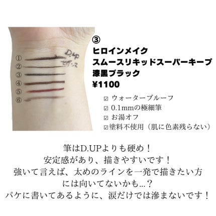 スムースリキッドアイライナー スーパーキープ/ヒロインメイク/リキッドアイライナーを使ったクチコミ(6枚目)
