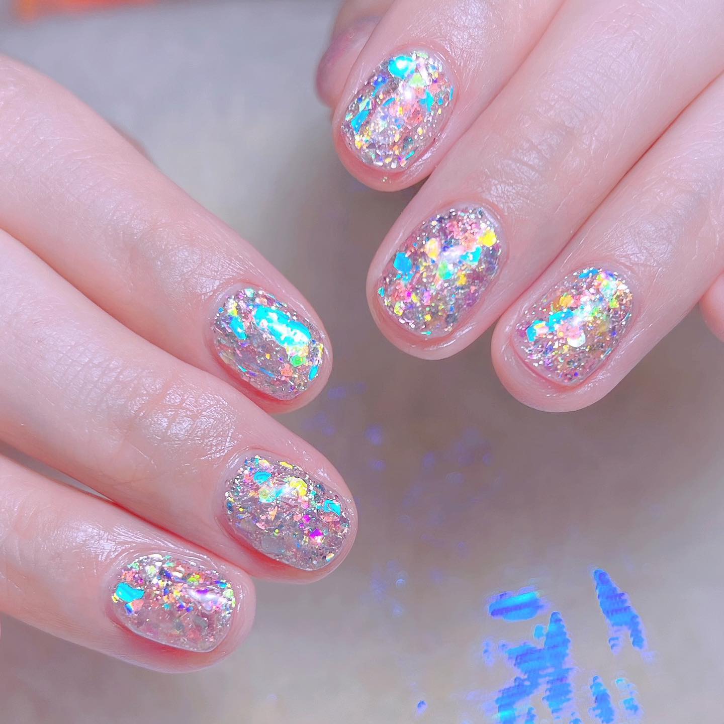 #ネイル,#ホログラムネイル,#グリッターネイル,#ラメネイルのネイルデザイン