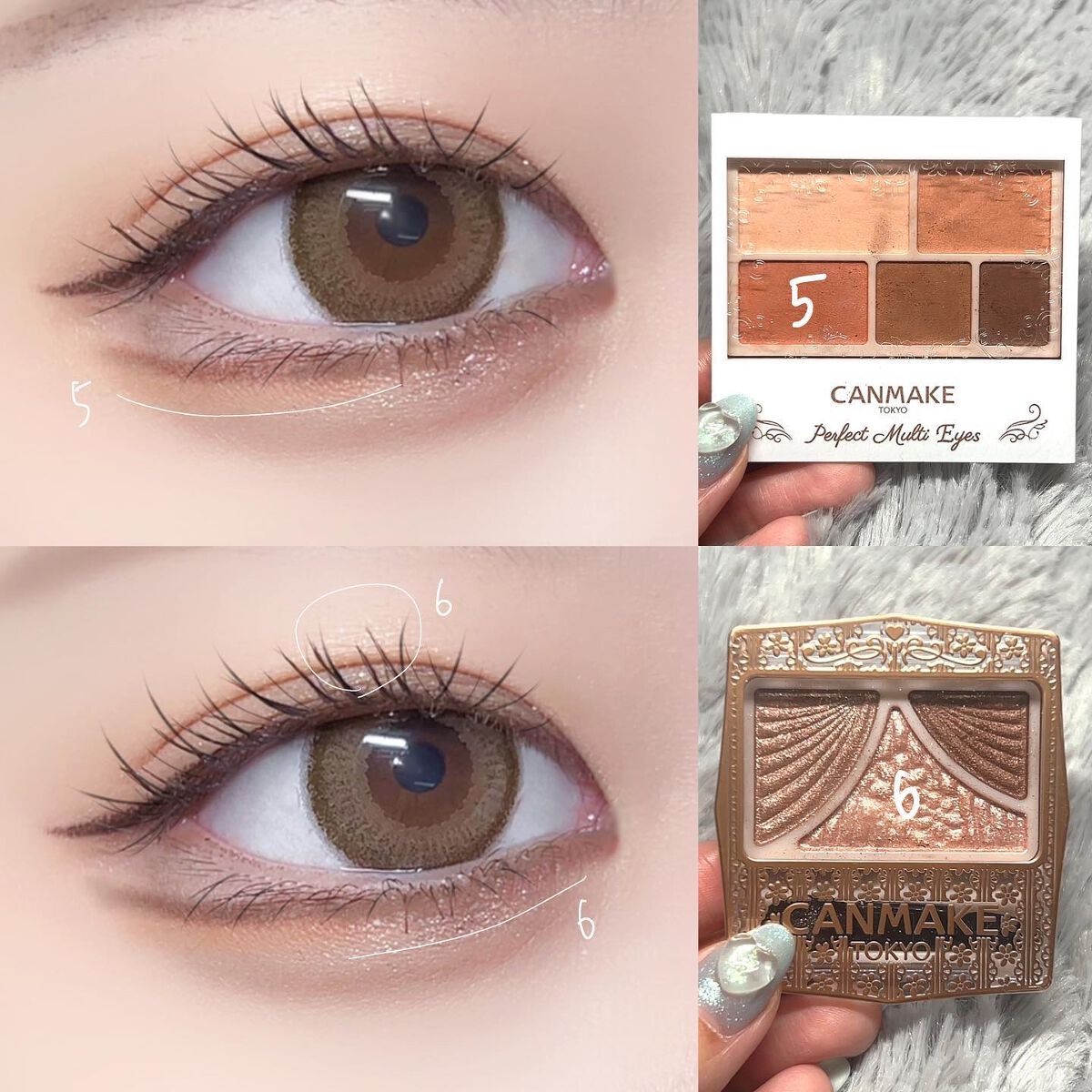 ジューシーピュアアイズ/キャンメイク/アイシャドウパレットを使ったクチコミ（3枚目）