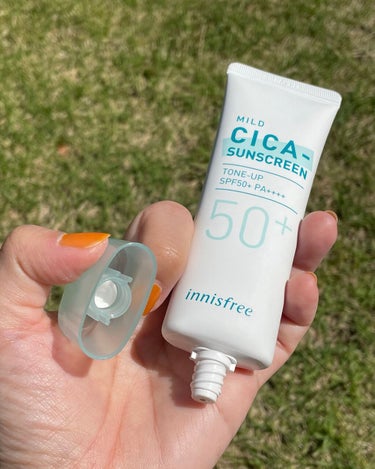 マイルド シカ サンスクリーン SPF50+ / PA++++/innisfree/日焼け止め・UVケアを使ったクチコミ（4枚目）